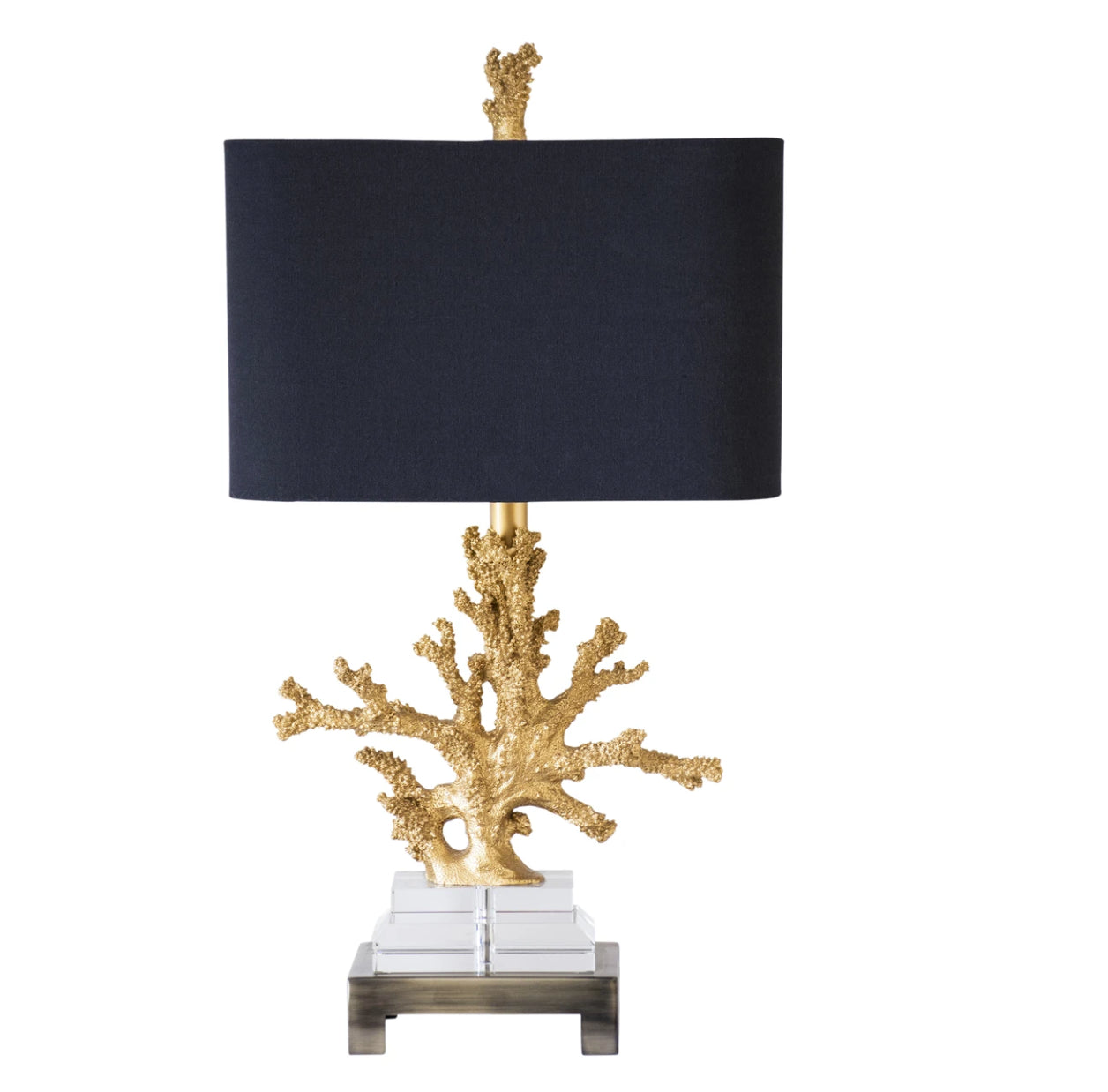 Gold Coral Table Lamp by Couture Lamps