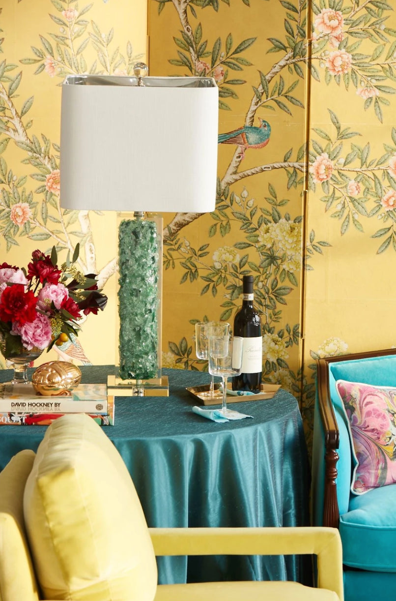 Oceanaire Table Lamp in Green by Couture, 33"H