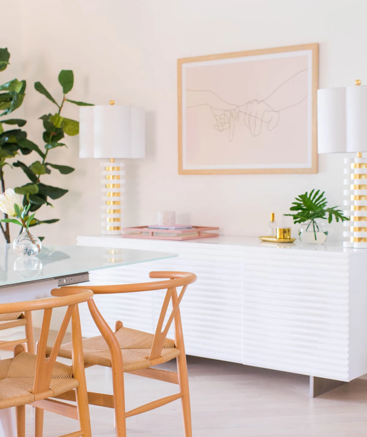 Couture Lighting Quatrefoil Lamp, White