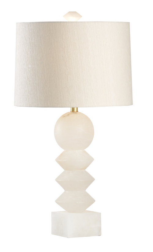 Ziegfeld White Alabaster Lamp by Wildwood