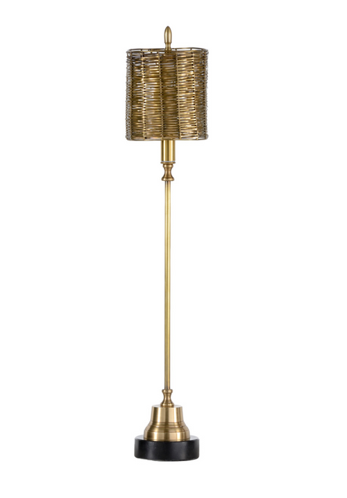 Milo Brass Buffet Lamp by Wildwood