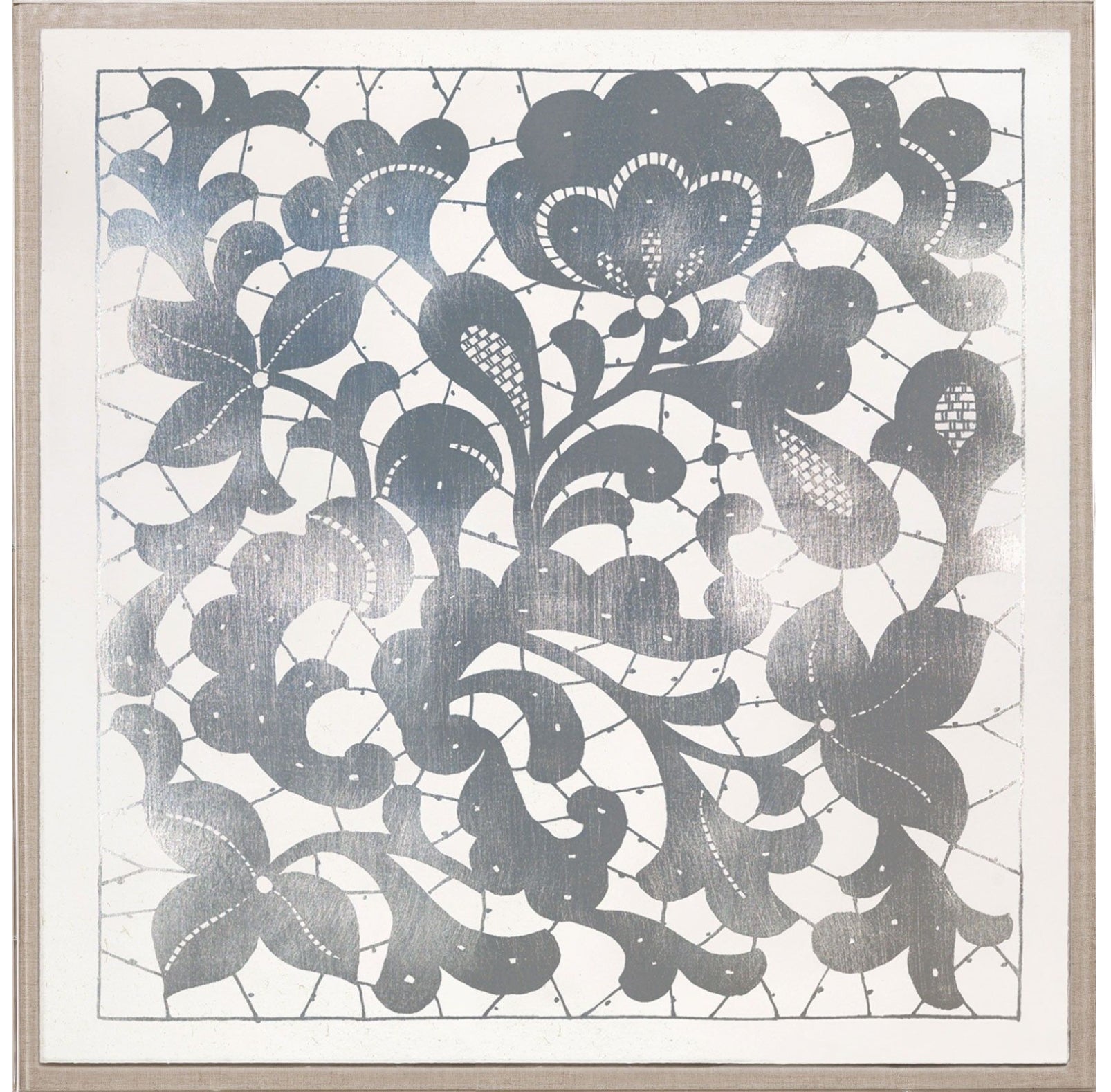 Natural Curiosities Gilded Lace Art in Silver