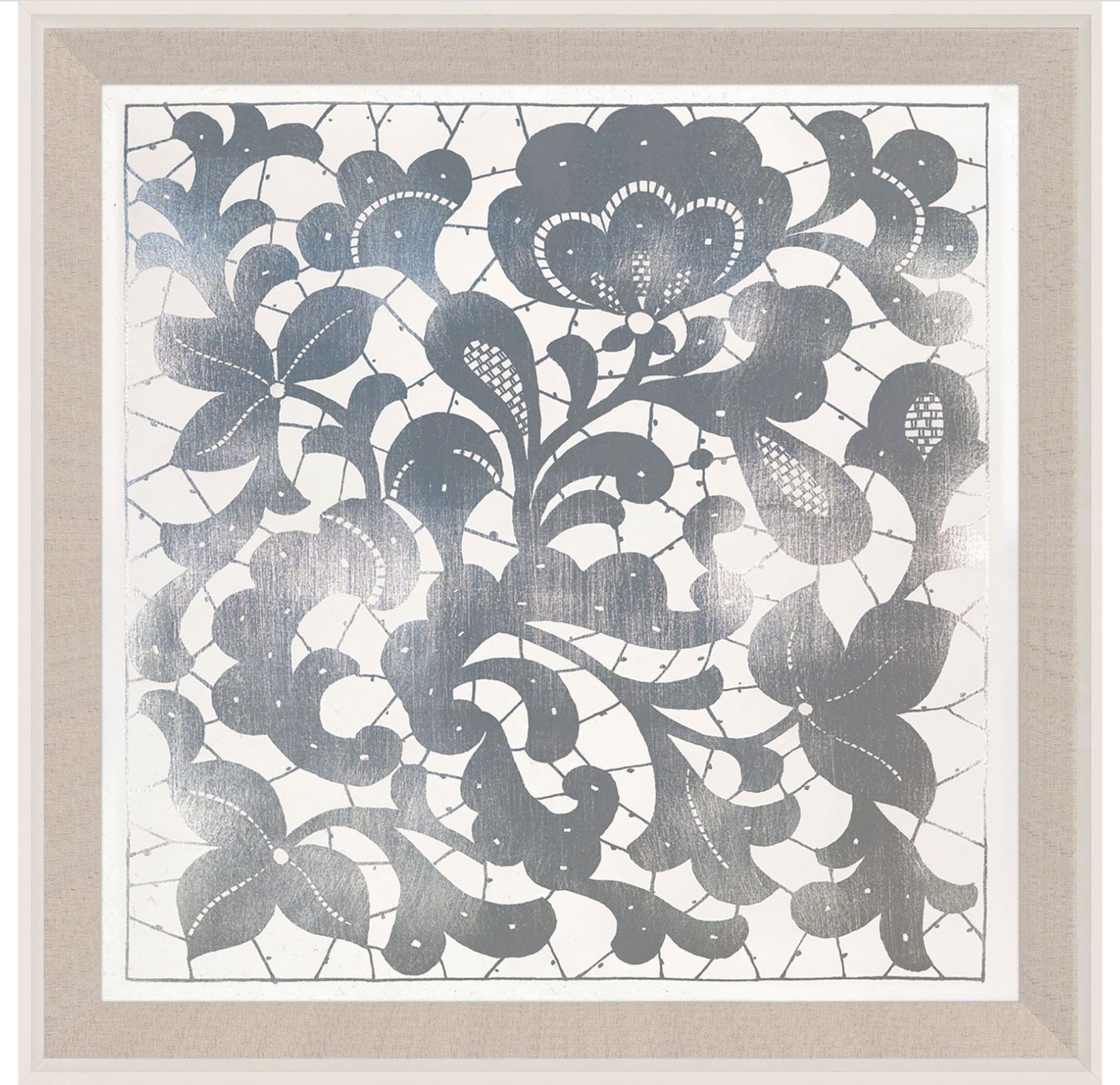 Natural Curiosities Gilded Lace Art in Silver