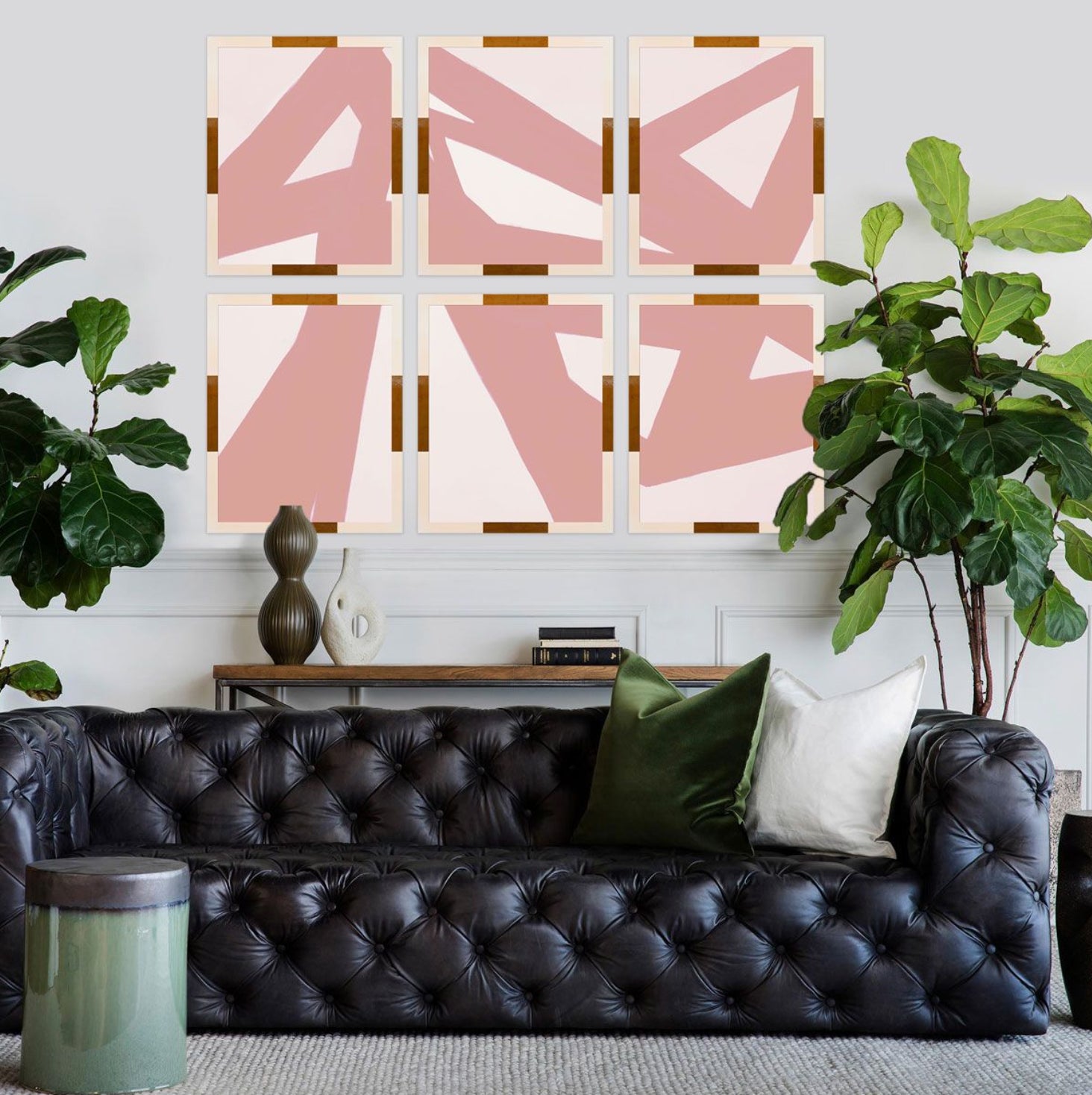 Natural Curiosities Pink Lines Abstract Art