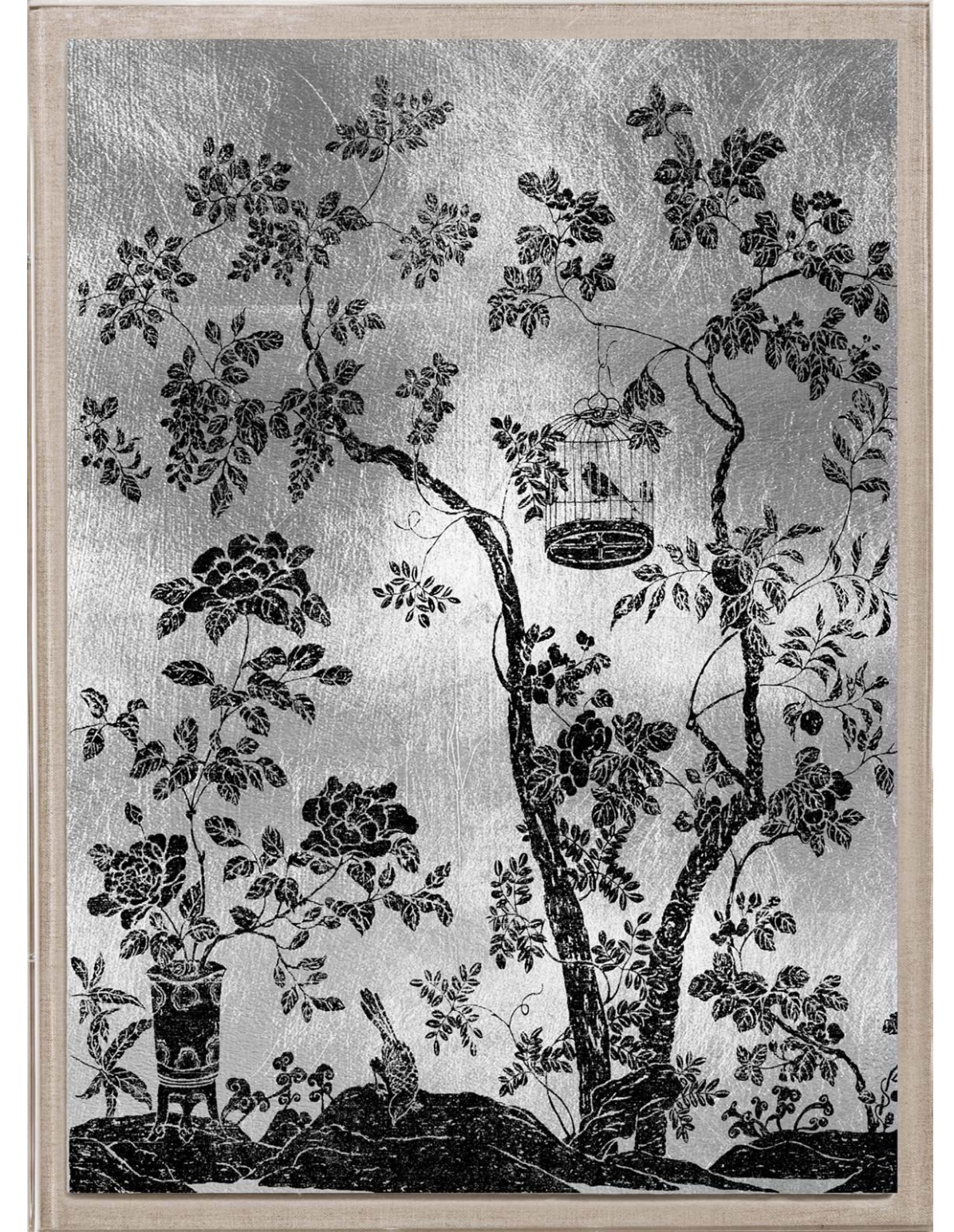 Organic Rococo Natural Curiosities Rococo Black and Silver 1 Art - Ivy Home