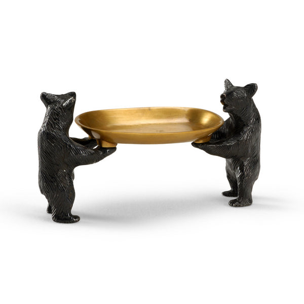 Bears Bearing Dish in Brass by Wildwood Lighting