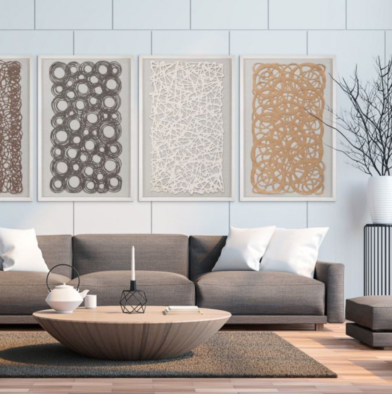 Natural Curiosities Abstract Papers Art, Birch