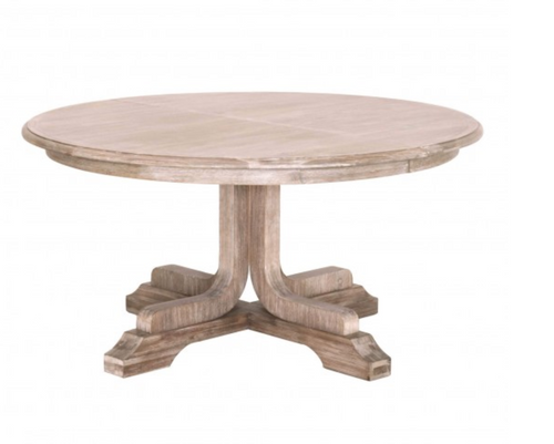 Torrey Round Extendable Dining Table, Natural Gray