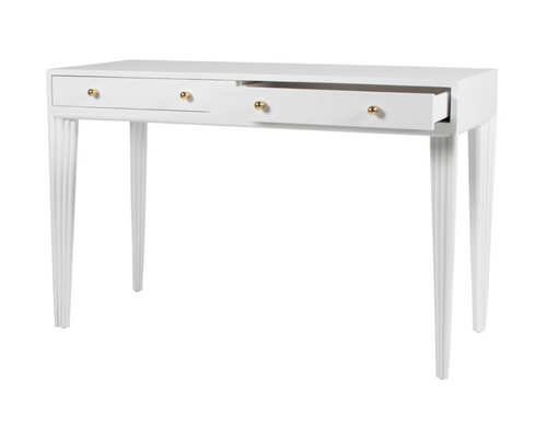 Barcelona Desk in White by David Francis Furniture