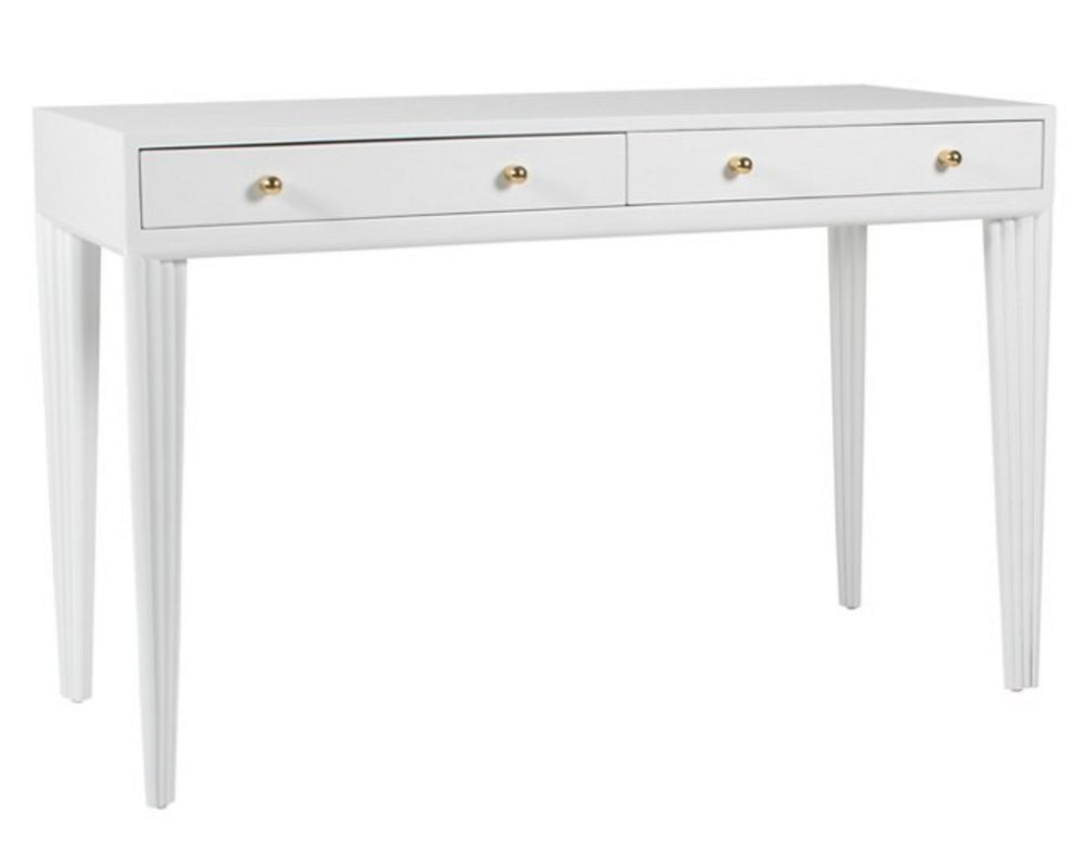 Barcelona Desk in White by David Francis Furniture