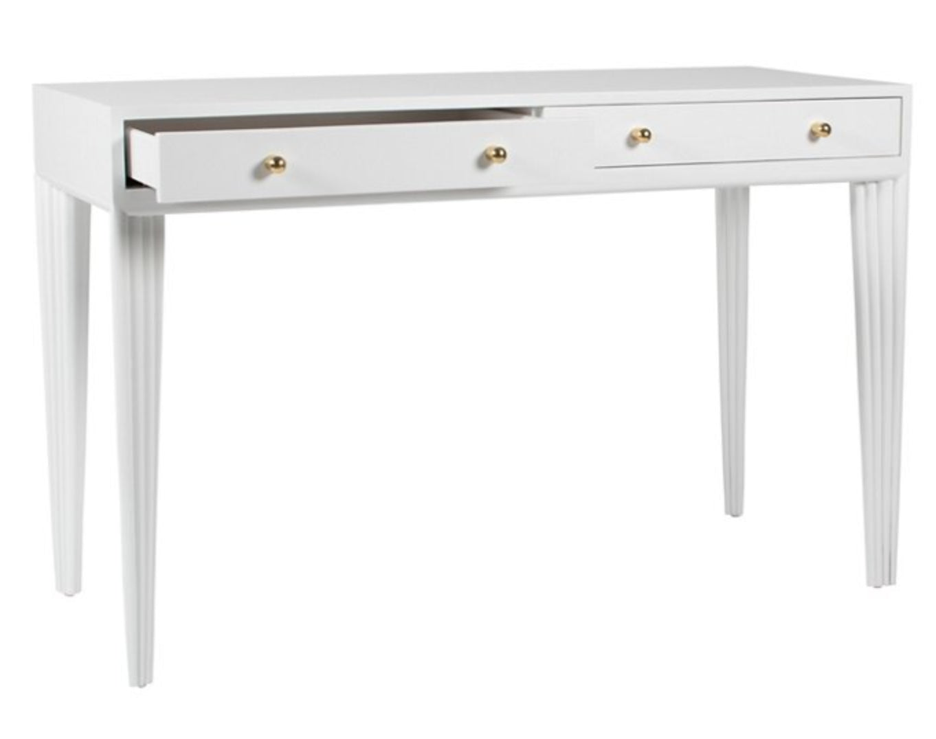 Barcelona Desk in White by David Francis Furniture