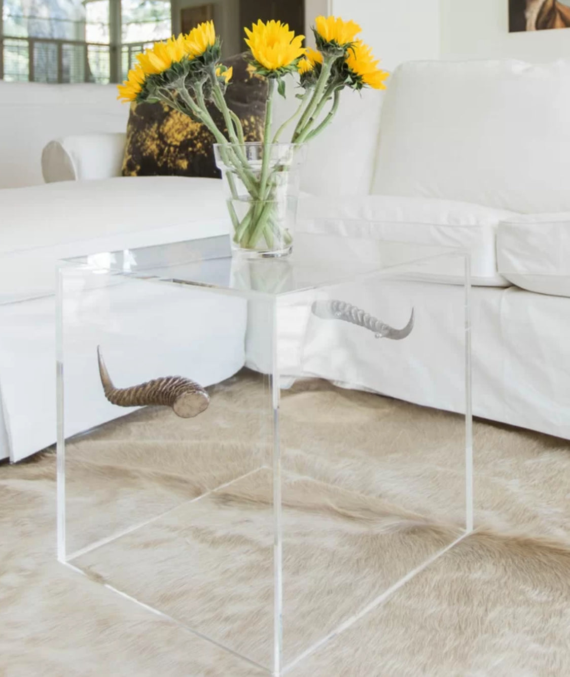 Jamie Dietrich Bella Block End Table, Acrylic