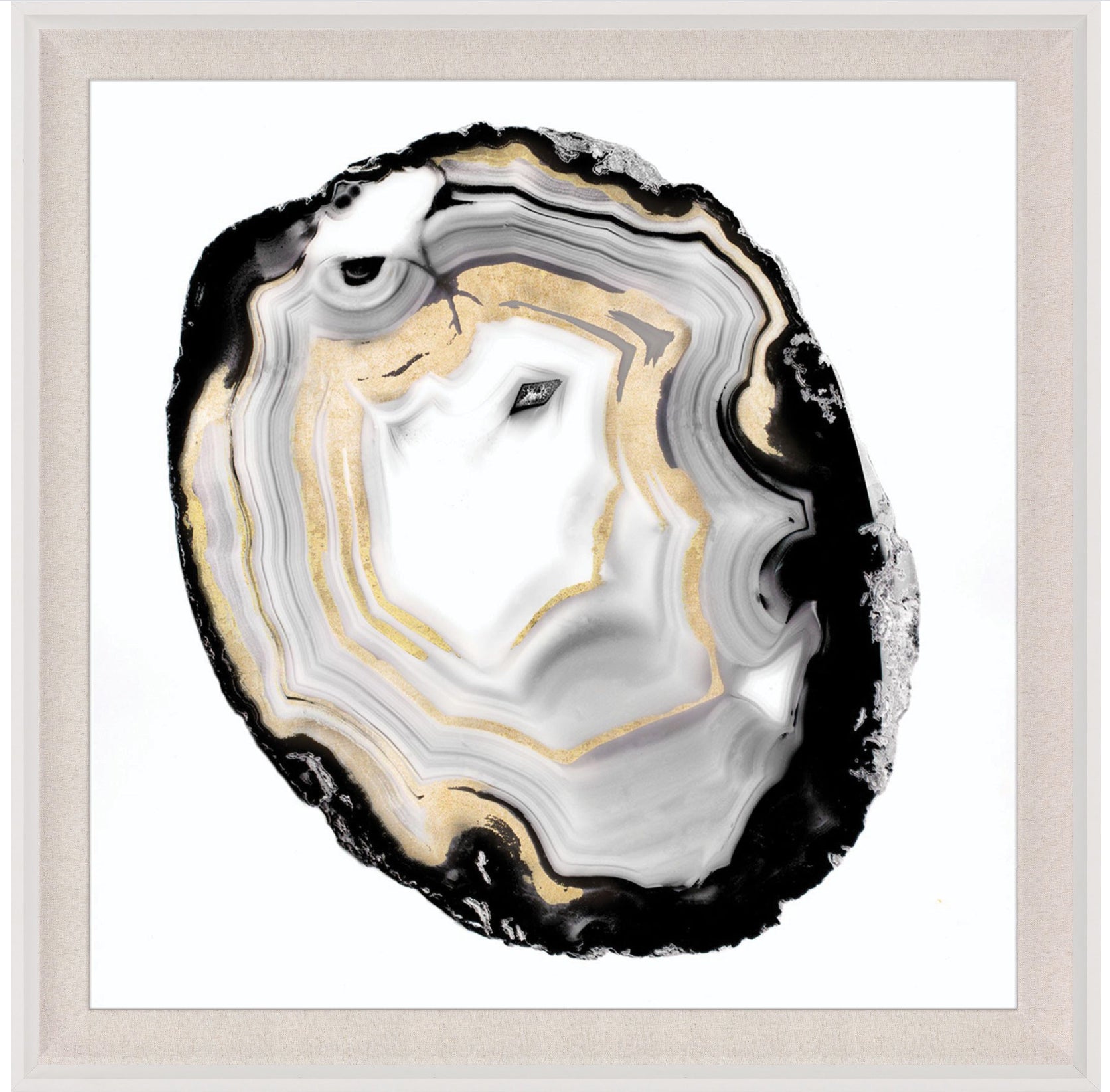Natural Curiosities Black and White Geode 3 Art
