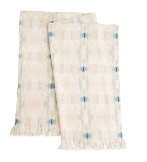 Coral Bay Pale Blue Throw Blanket by Laura Park