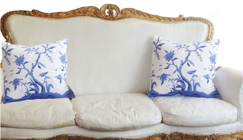 Dana Gibson Cliveden Pillow in Blue