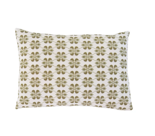 Laura Park Designs Clover Olive Linen Cotton Pillow