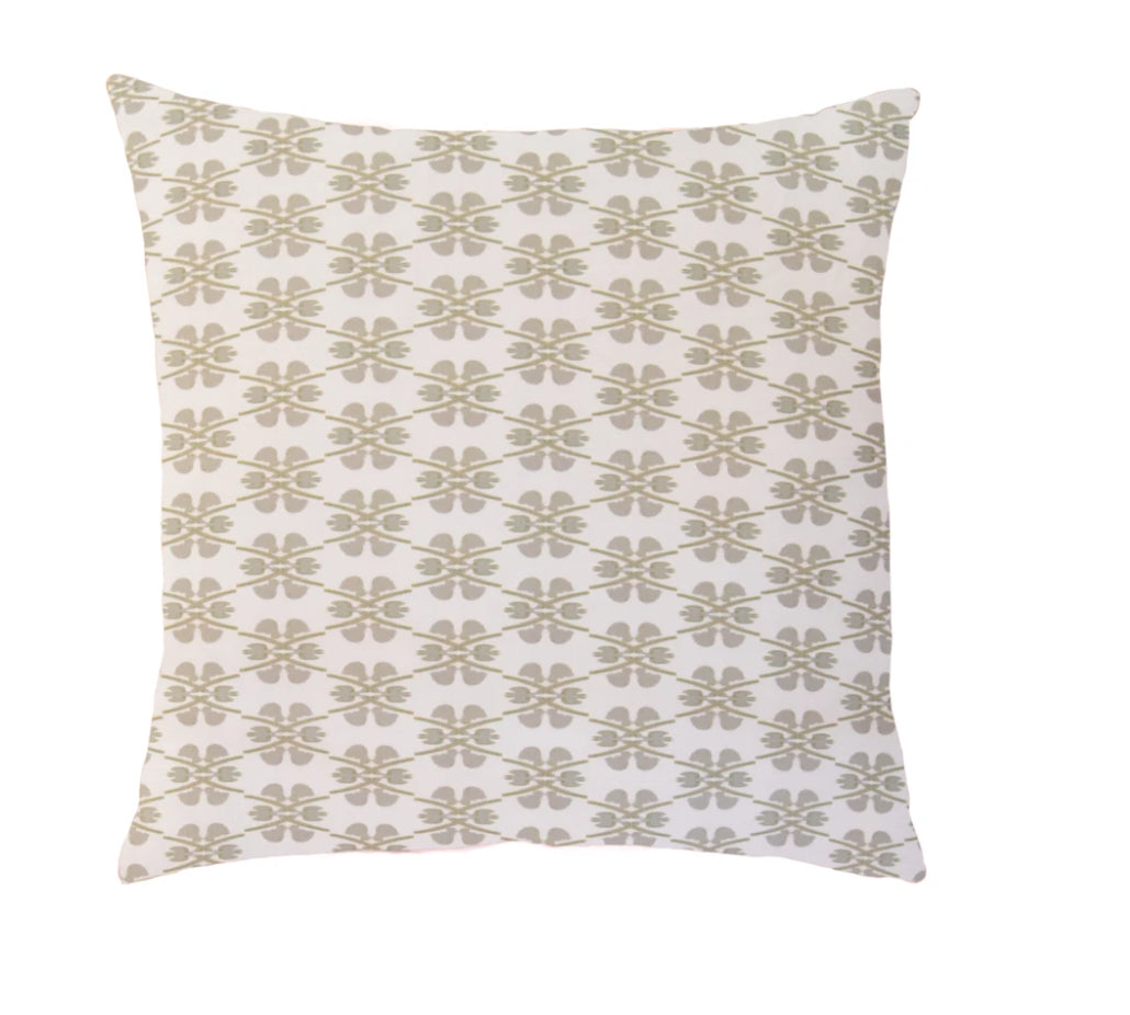 Laura Park Designs Clover Stone Linen Cotton Pillow