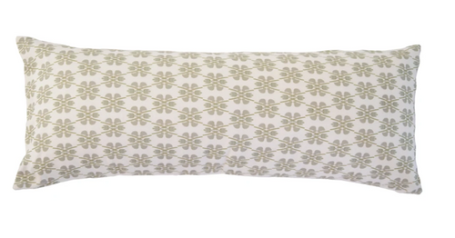 Laura Park Designs Clover Stone Linen Cotton Pillow