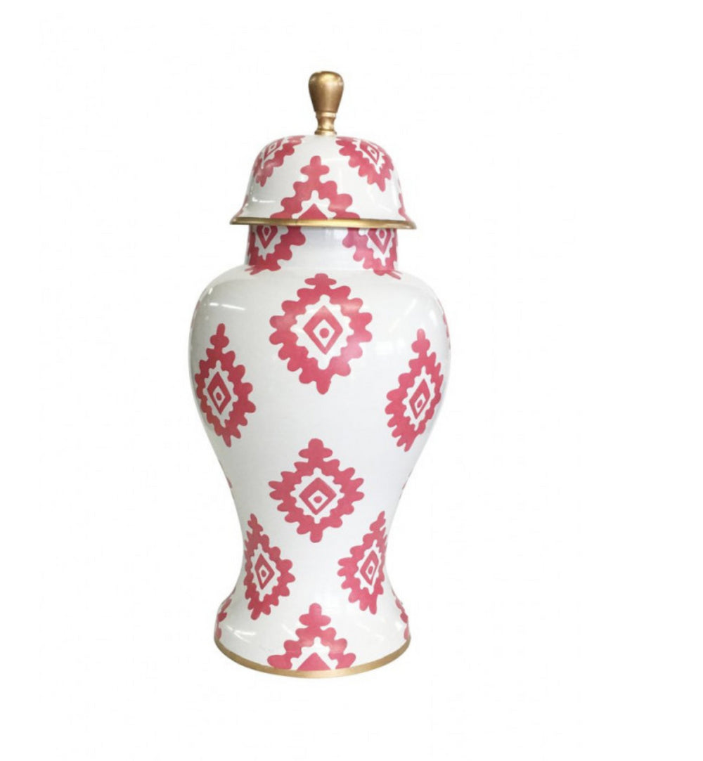 Dana Gibson Block Print Jar 15"