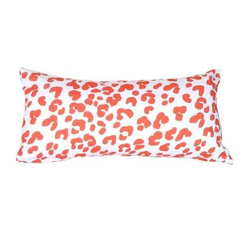 Dana Gibson Ocelot Lumbar Pillow in Orange