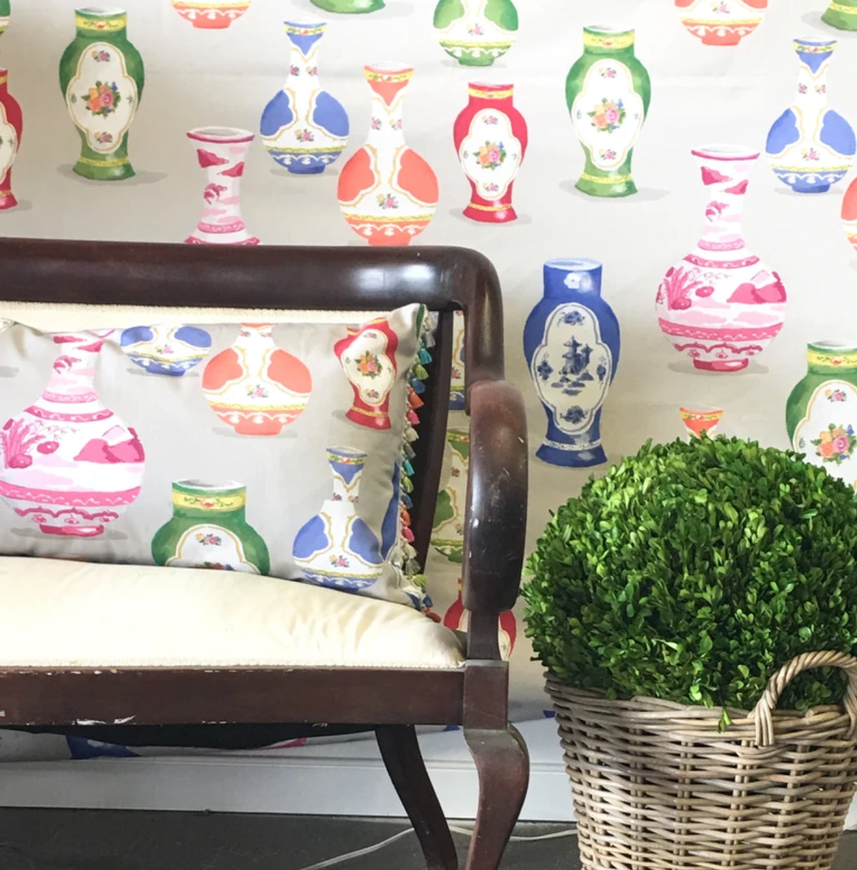 Dana Gibson Meissen Lumbar Pillow