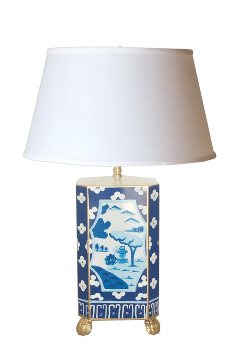 Dana Gibson Canton Lamp in Blue