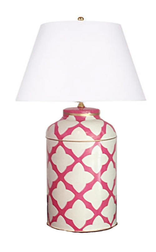 Dana Gibson Pink Moda Tea Caddy Lamp