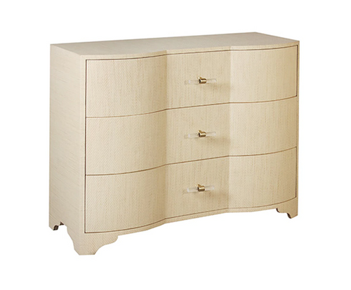 Worlds Away Plymouth Grasscloth Chest