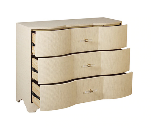 Worlds Away Plymouth Grasscloth Chest