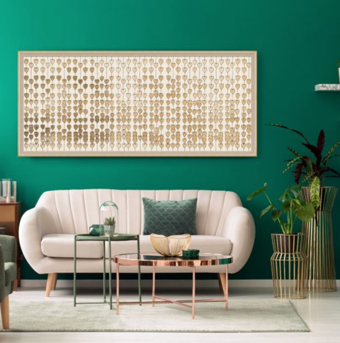 Cartier Heart Strings Gold Leaf Art by Natural Curiosities