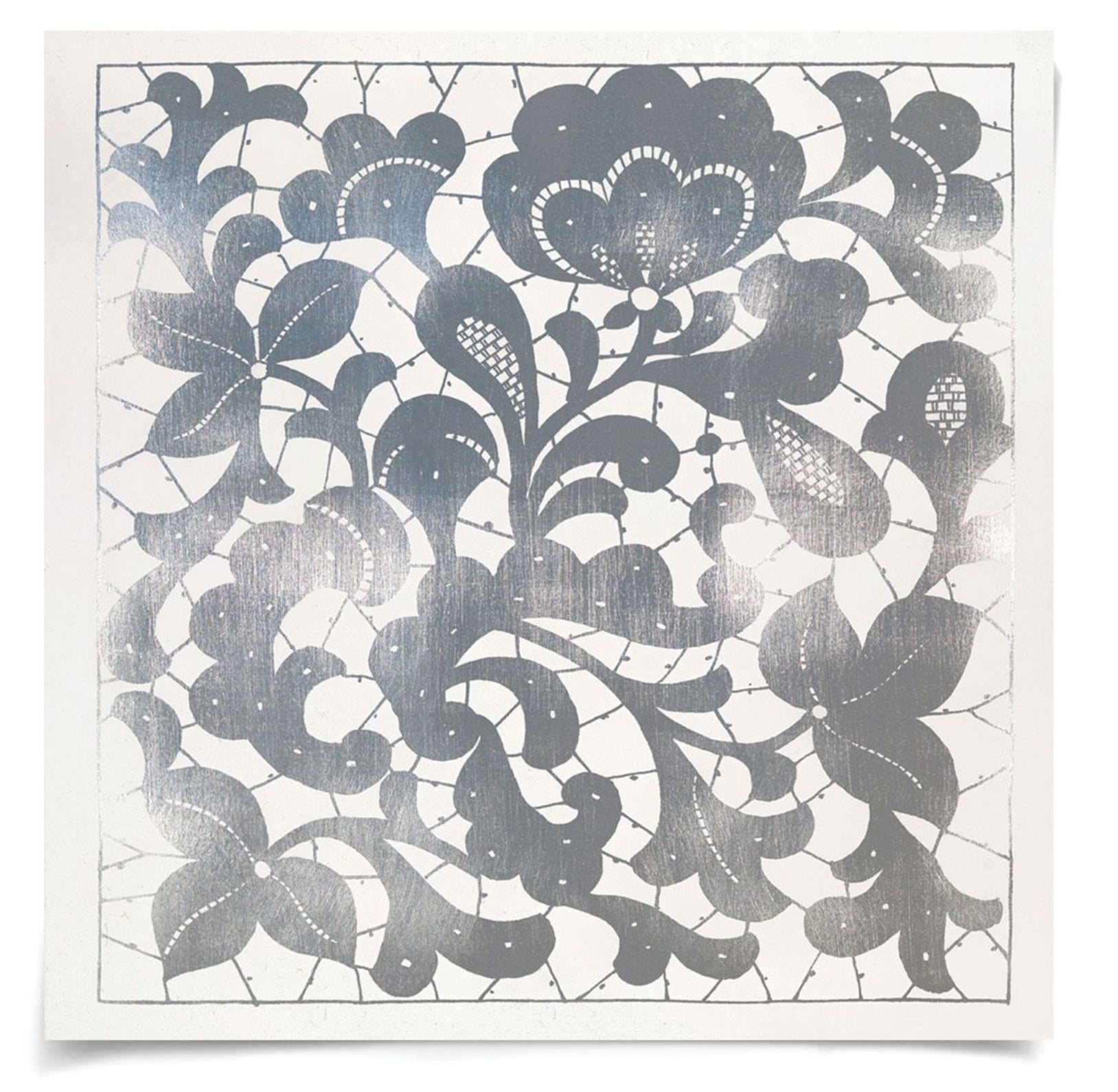 Natural Curiosities Gilded Lace Art in Silver