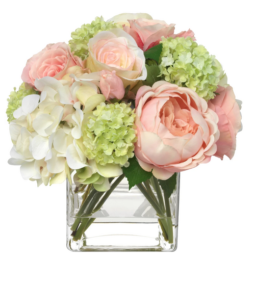 Diane James Blooms Pink Hydrangea & Roses