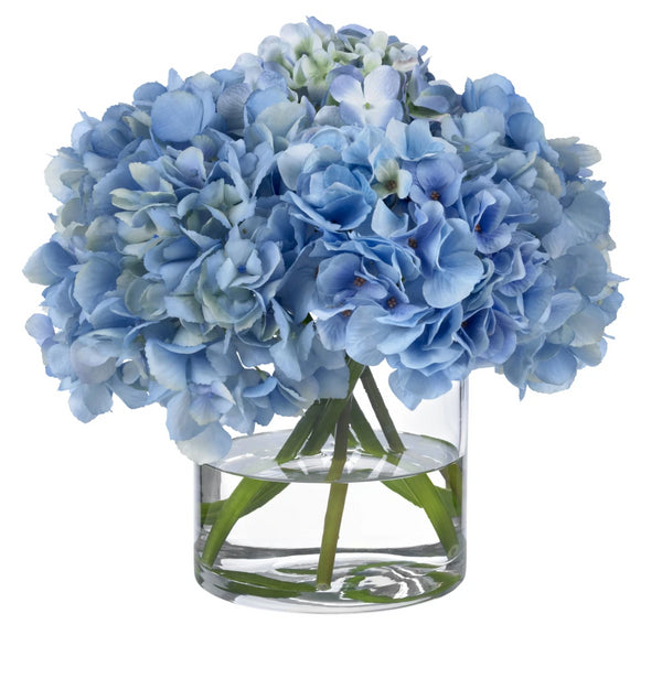 Diane James Home Blue Hydrangea Faux Floral Arrangement