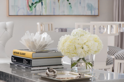 Diane James Home White Hydrangea Faux Floral Arrangement