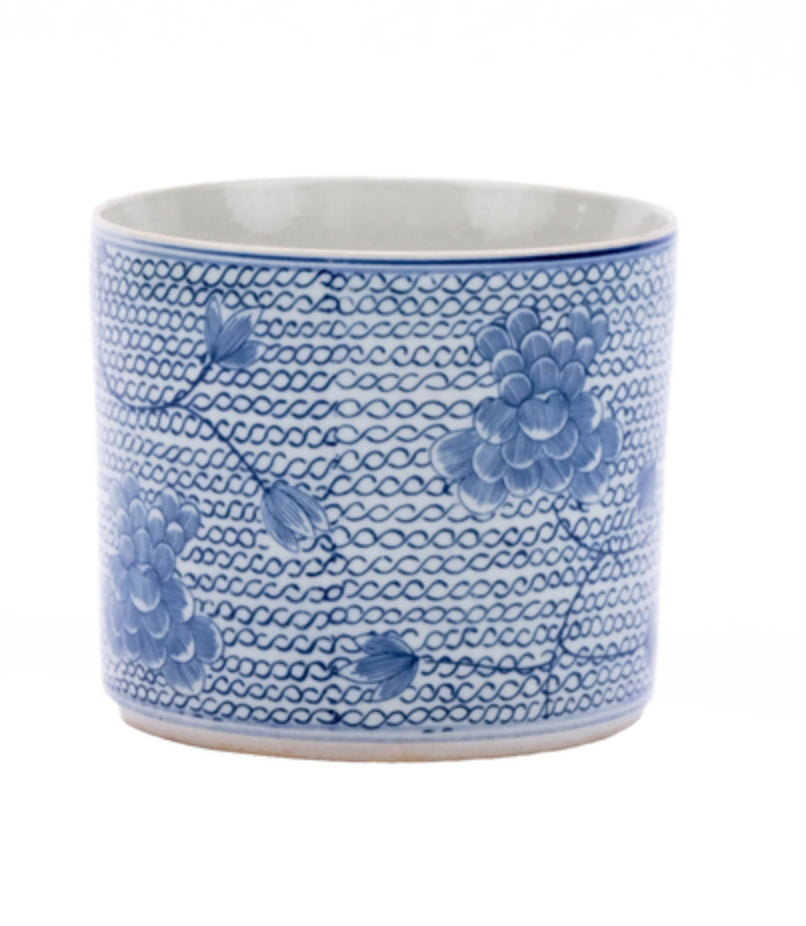 Blue & White Chain Orchid Pot