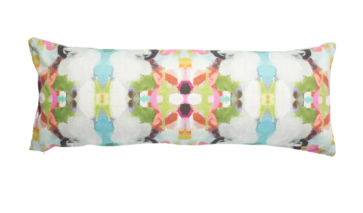 Laura Park Summer Garden Red Linen Cotton Pillow