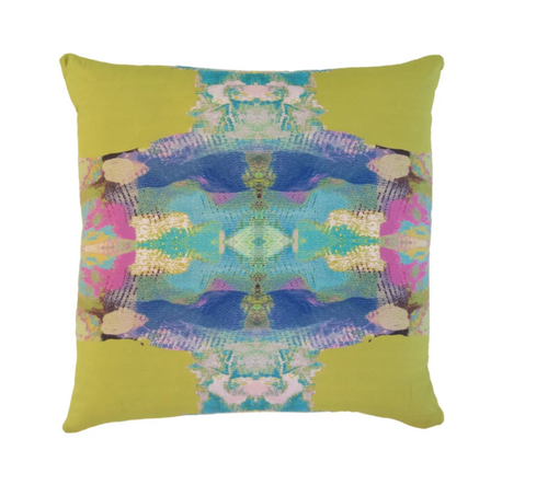 Laura Park Provence Chartreuse Linen Cotton Pillow
