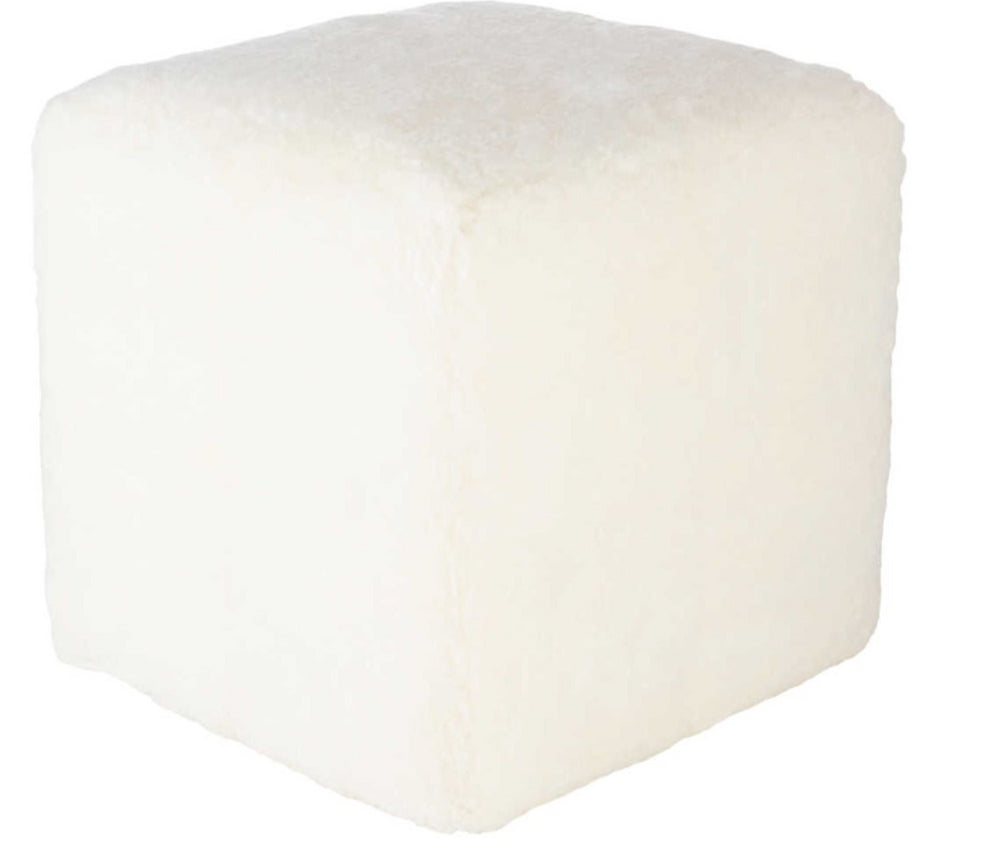 Sheepskin Calidus Pouf or Ottoman by Surya