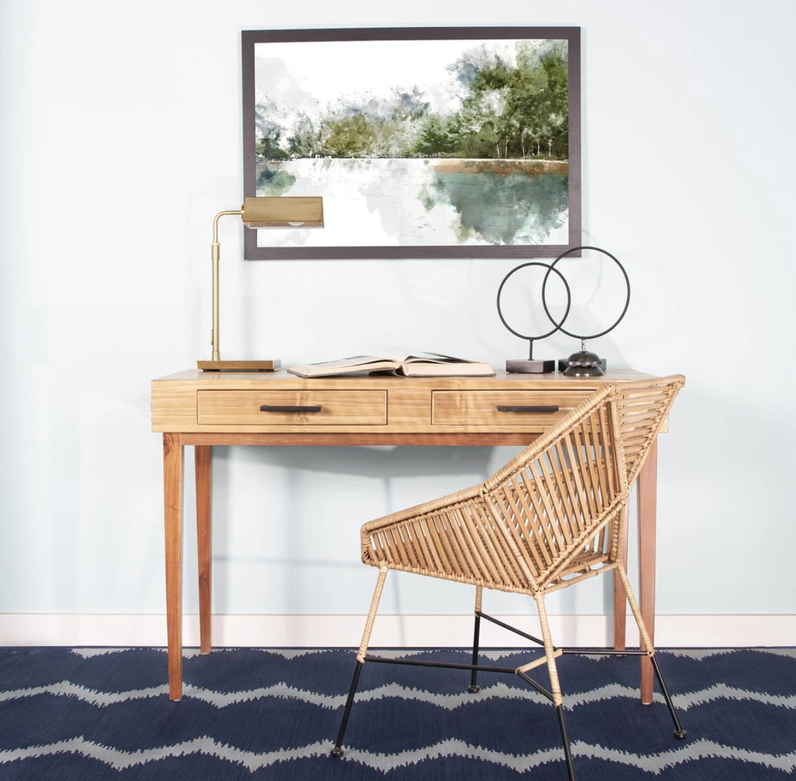 David Francis Furniture Anders Desk in Light Blue