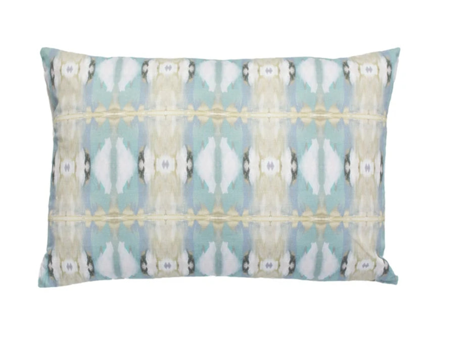 Laura Park Little Chapel Light Blue Linen Cotton Pillow