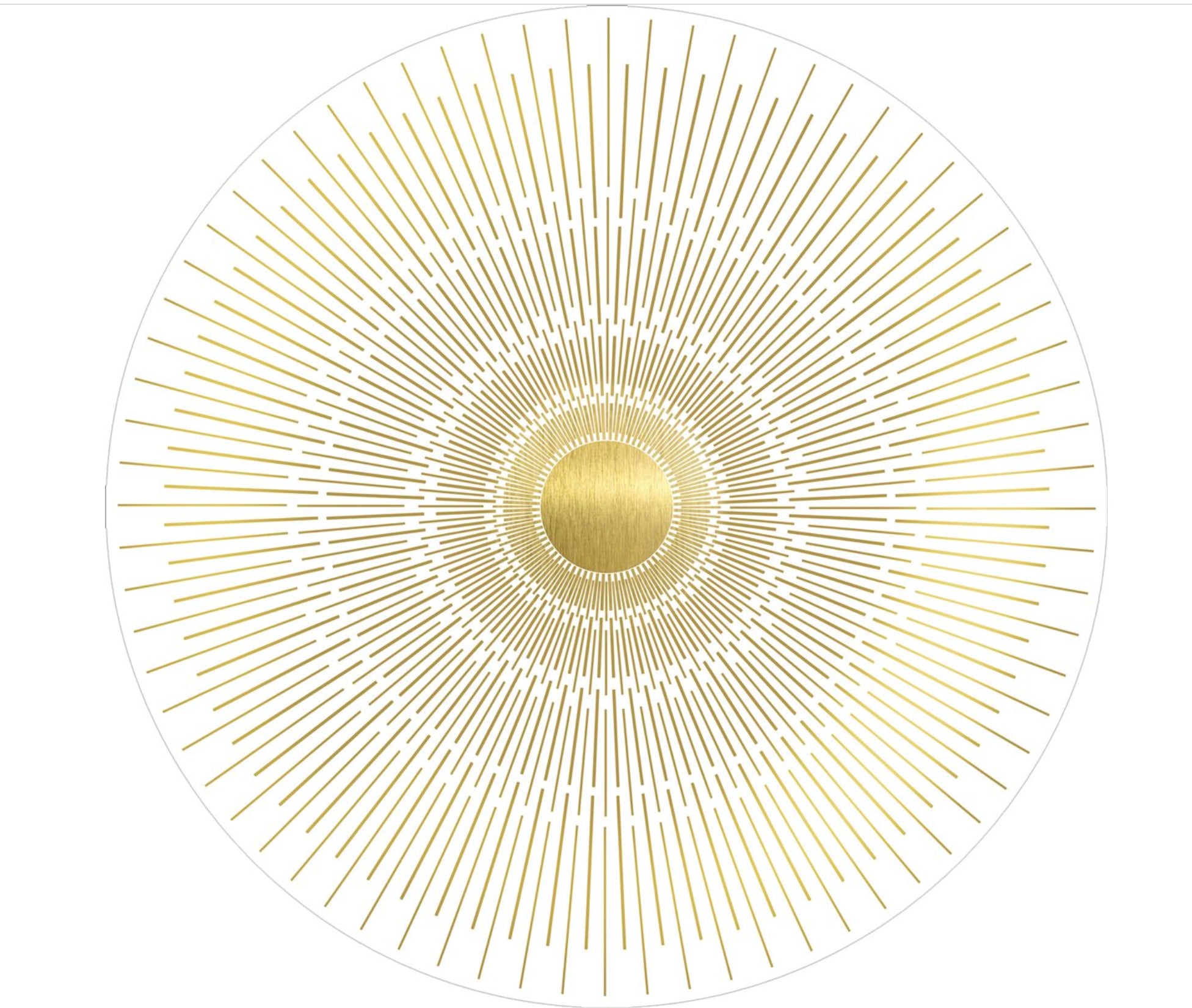 Natural Curiosities Gold Deco Rays Art