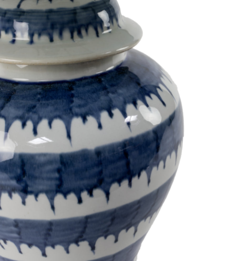 Blue & White Drip Table Lamp by Legend of Asia