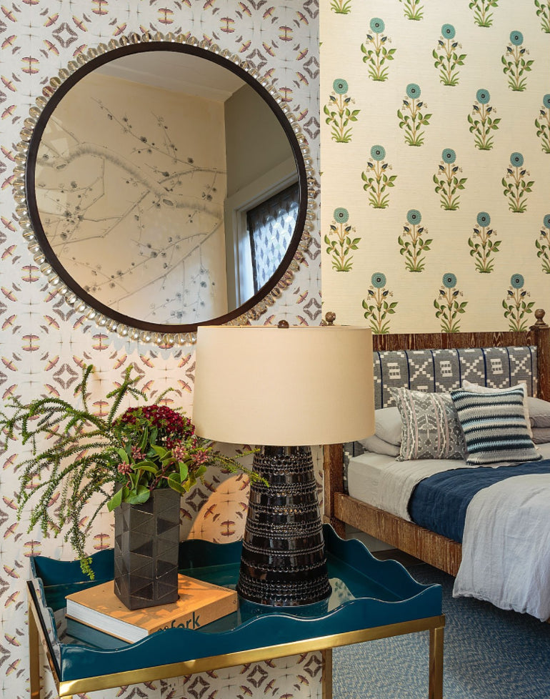 Jamie Drake for Mirror Home Davel Round Acrylic Wall Mirror