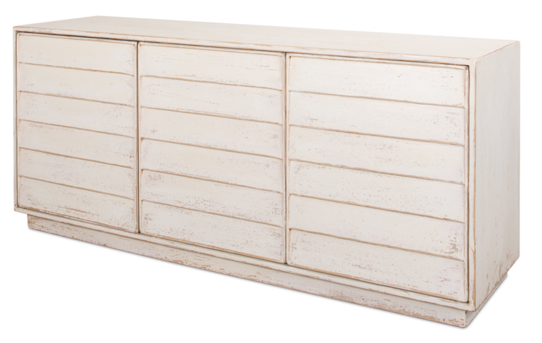 Louvered Sideboard, White by Sarreid