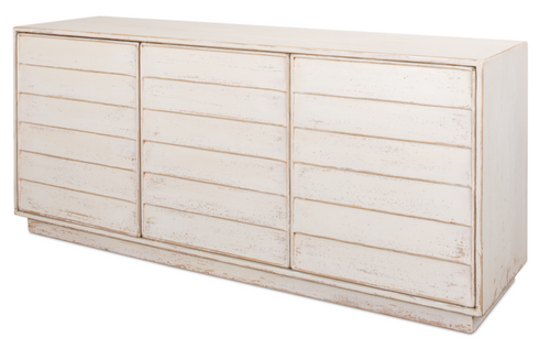 Louvered Sideboard, White by Sarreid