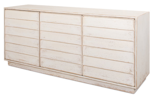 Louvered Sideboard, White by Sarreid