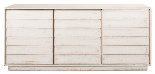 Louvered Sideboard, White by Sarreid