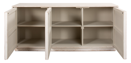 Louvered Sideboard, White by Sarreid