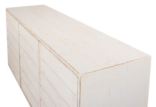 Louvered Sideboard, White by Sarreid