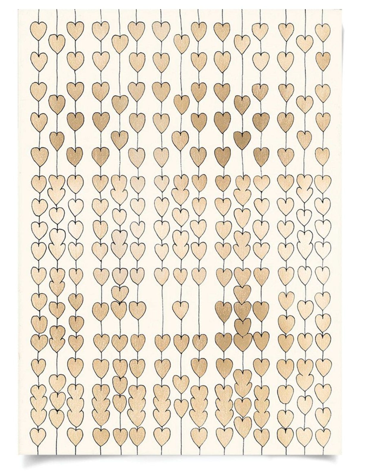 Natural Curiosities Cartier Heart Strings Gold Leaf Art